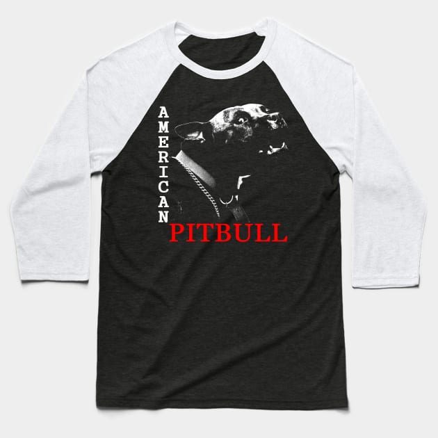 american pit bull Baseball T-Shirt by hottehue